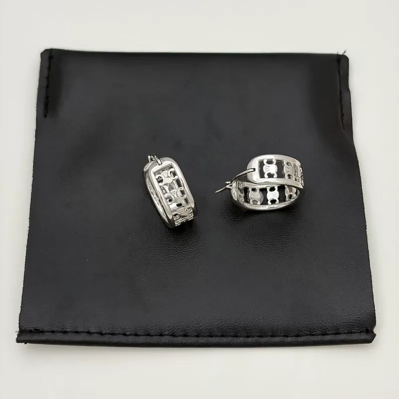 Titanium Steel Cutout Earrings Vintage