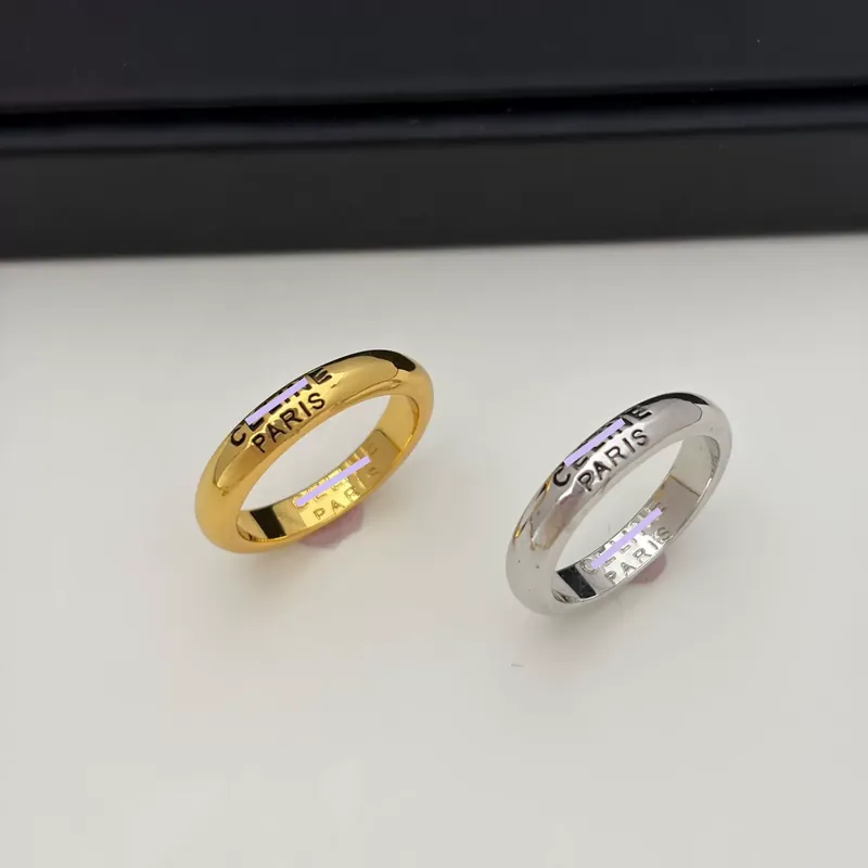 Titanium Steel Arc de Triomphe Vintage Letter Ring Couple Band
