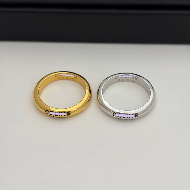 Titanium Steel Arc de Triomphe Vintage Letter Ring Couple Band