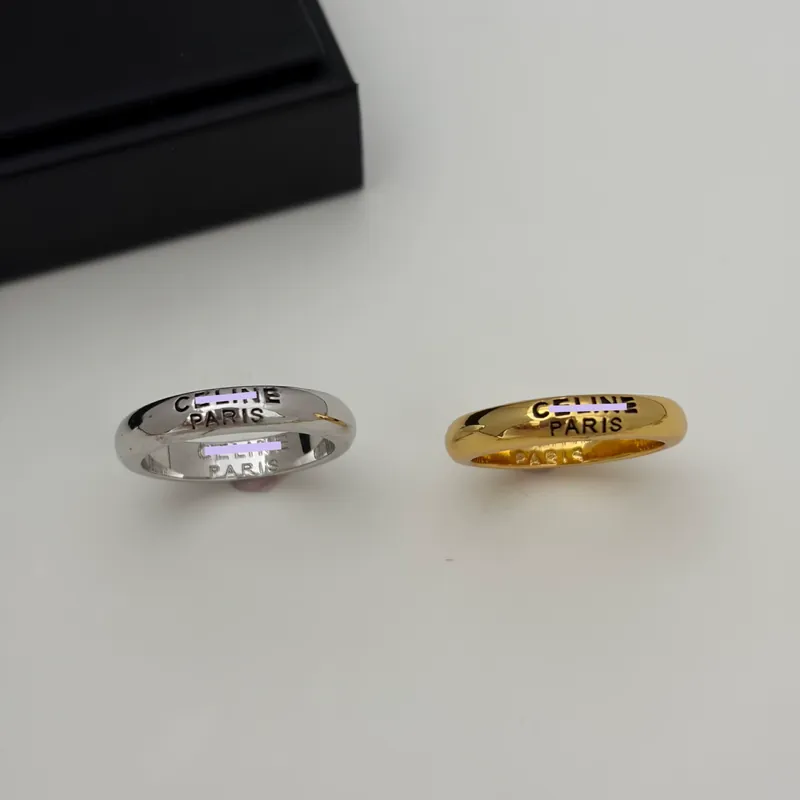 Titanium Steel Arc de Triomphe Vintage Letter Ring Couple Band