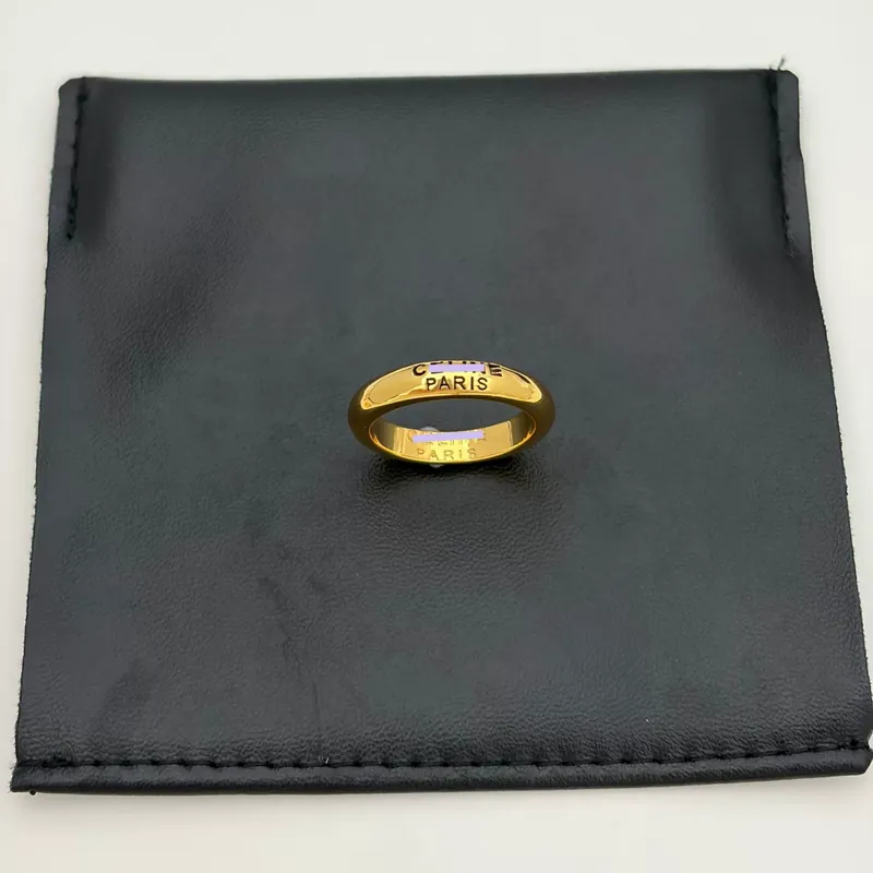 Titanium Steel Arc de Triomphe Vintage Letter Ring Couple Band