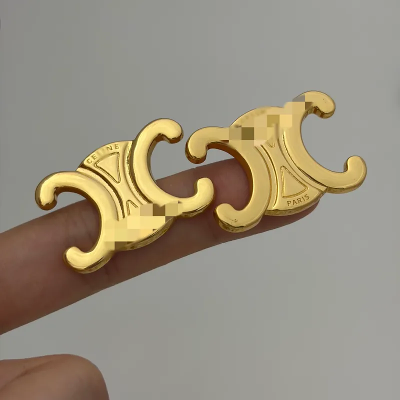 Zircon Arc de Triomphe Logo Stud Earrings Vintage French Style