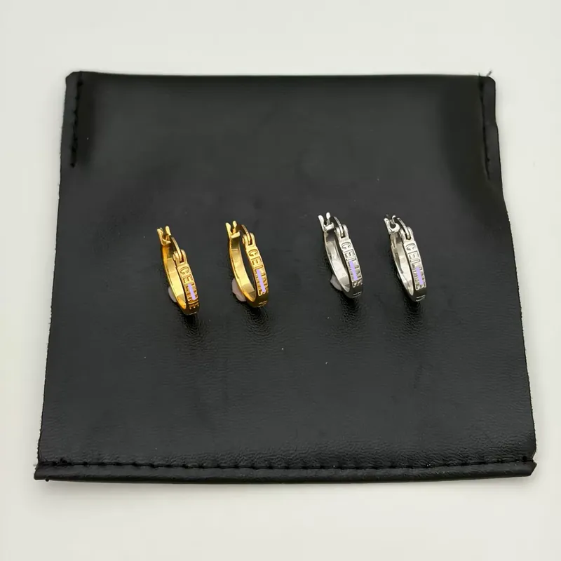 Titanium Steel Arc de Triomphe Circle Earrings Minimalist Light Luxury
