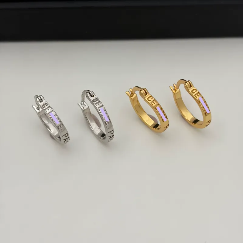 Titanium Steel Arc de Triomphe Circle Earrings Minimalist Light Luxury