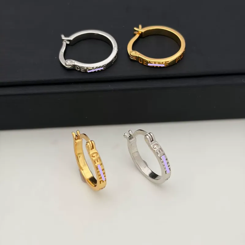Titanium Steel Arc de Triomphe Circle Earrings Minimalist Light Luxury