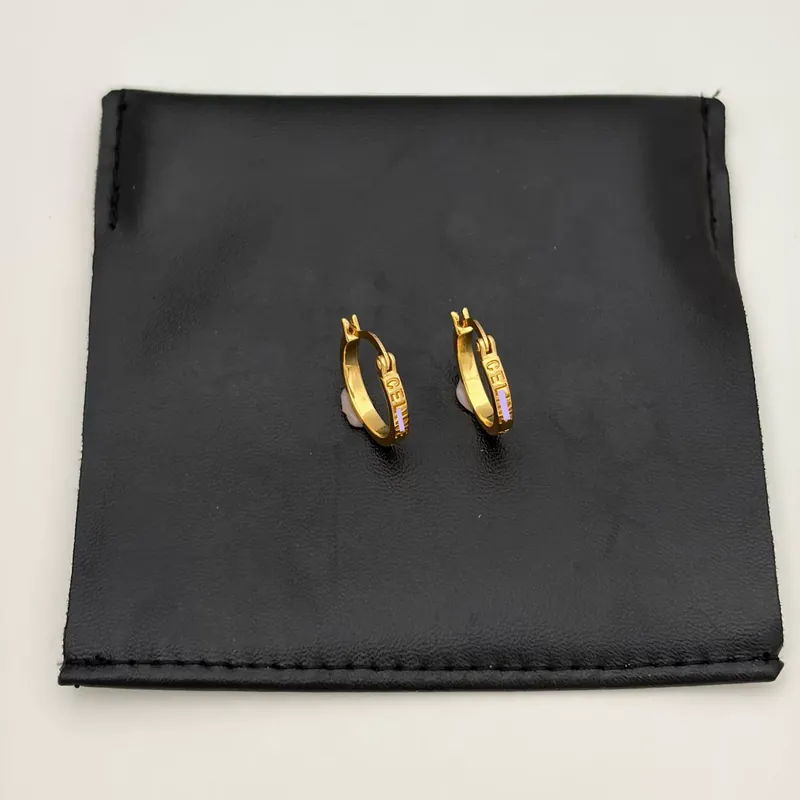 Titanium Steel Arc de Triomphe Circle Earrings Minimalist Light Luxury