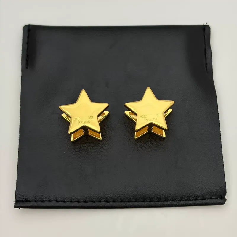 Gold Star Arc de Triomphe Earrings Unique Statement Ear Jewelry