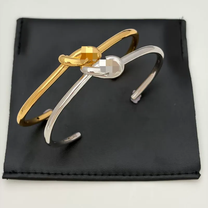 Brass Gold Plated Knot Cuff Bangle Adjustable