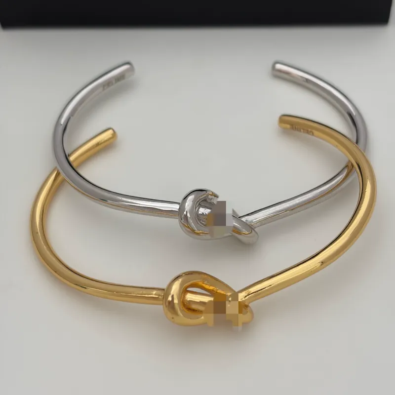 Brass Gold Plated Knot Cuff Bangle Adjustable