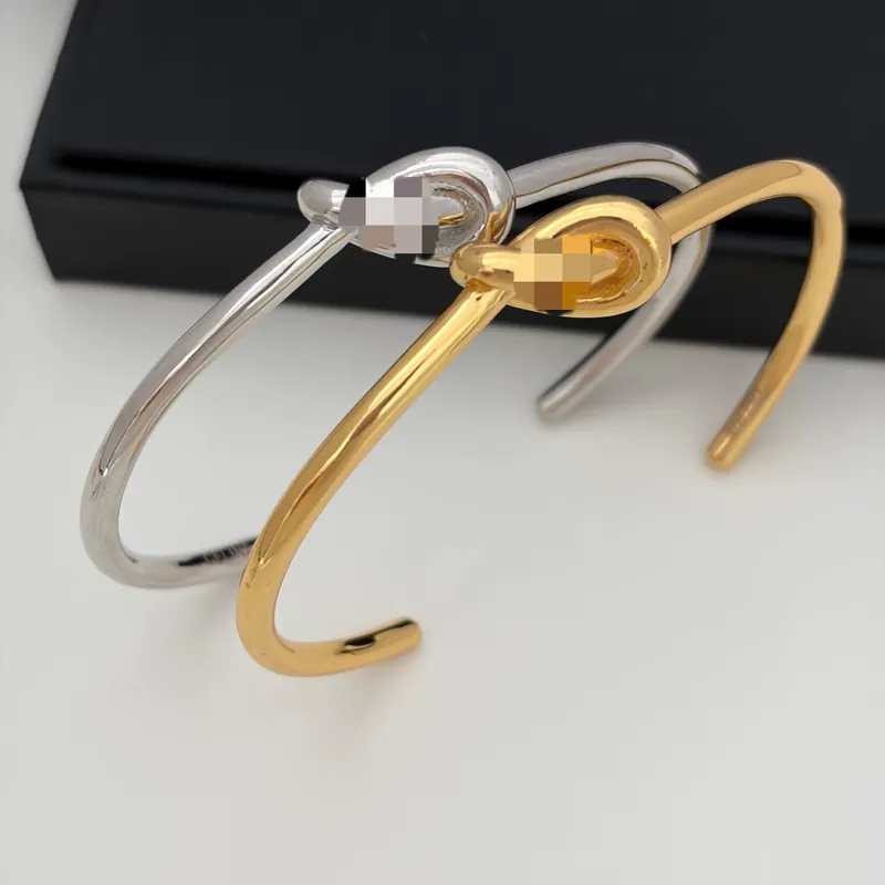 Brass Gold Plated Knot Cuff Bangle Adjustable