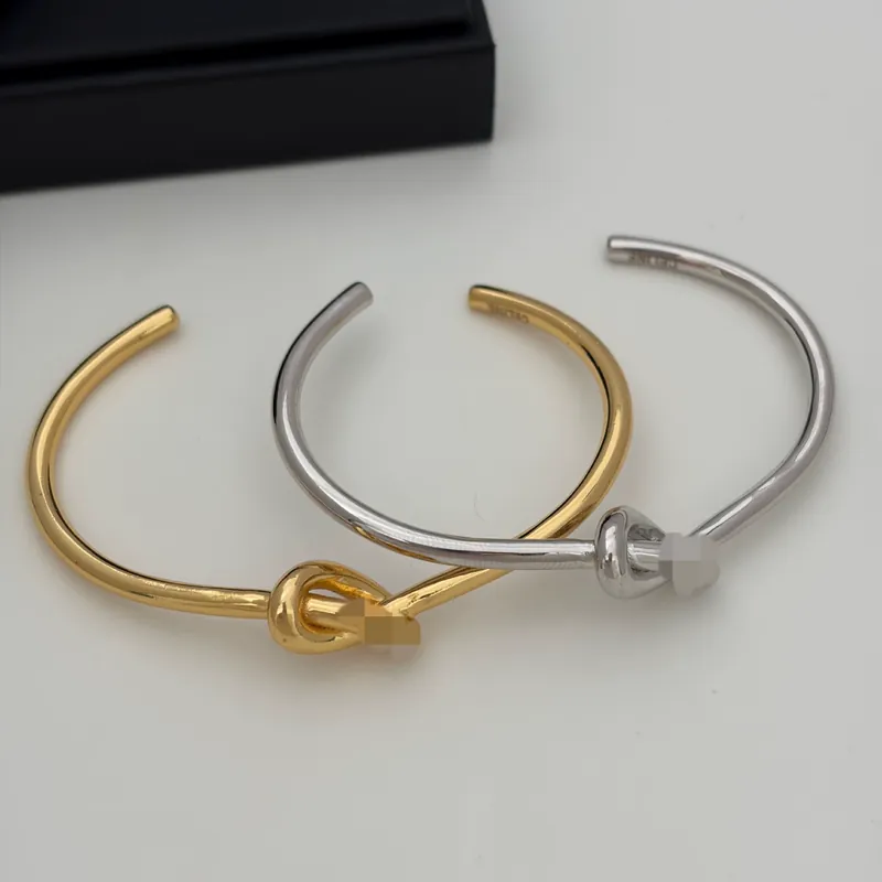Brass Gold Plated Knot Cuff Bangle Adjustable