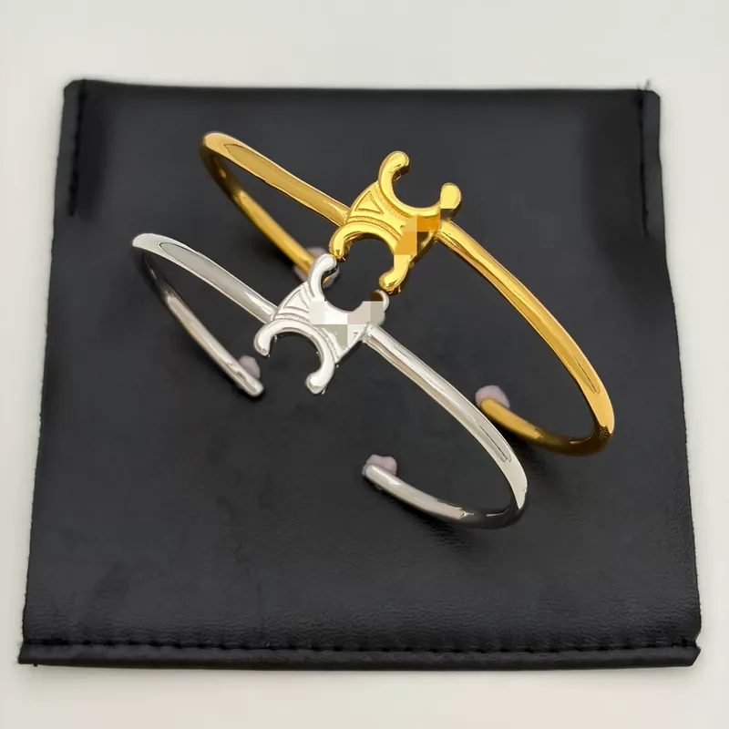Titanium Steel Arc de Triomphe Asymmetric Open Bangle Minimalist