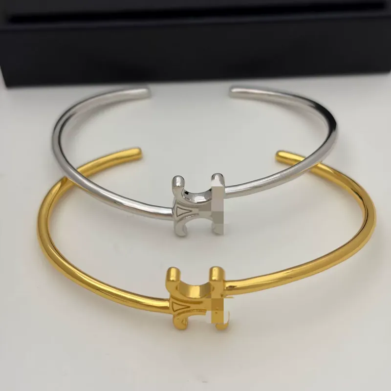 Titanium Steel Arc de Triomphe Asymmetric Open Bangle Minimalist