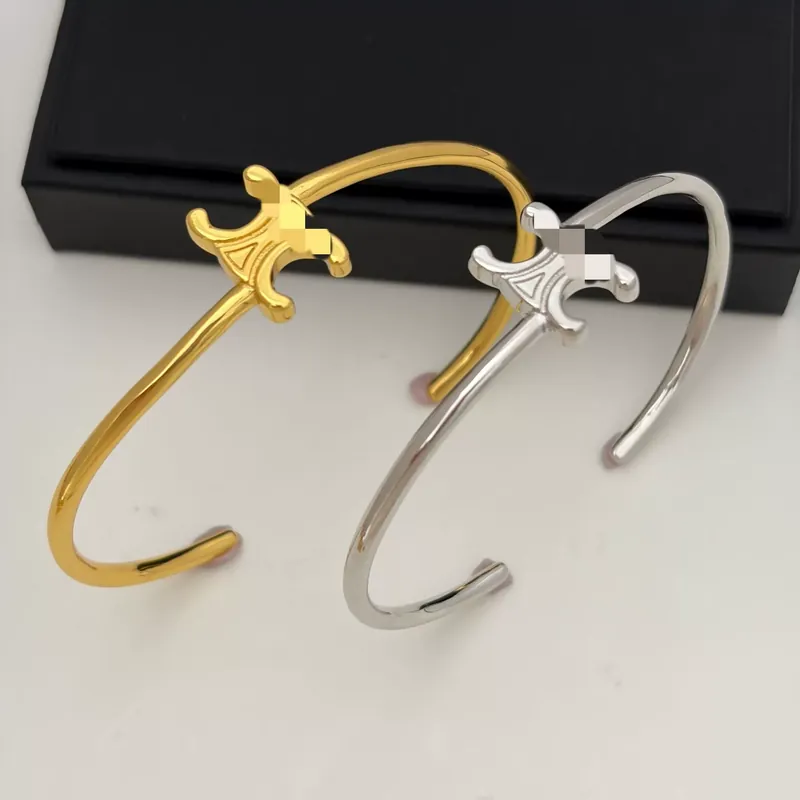 Titanium Steel Arc de Triomphe Asymmetric Open Bangle Minimalist
