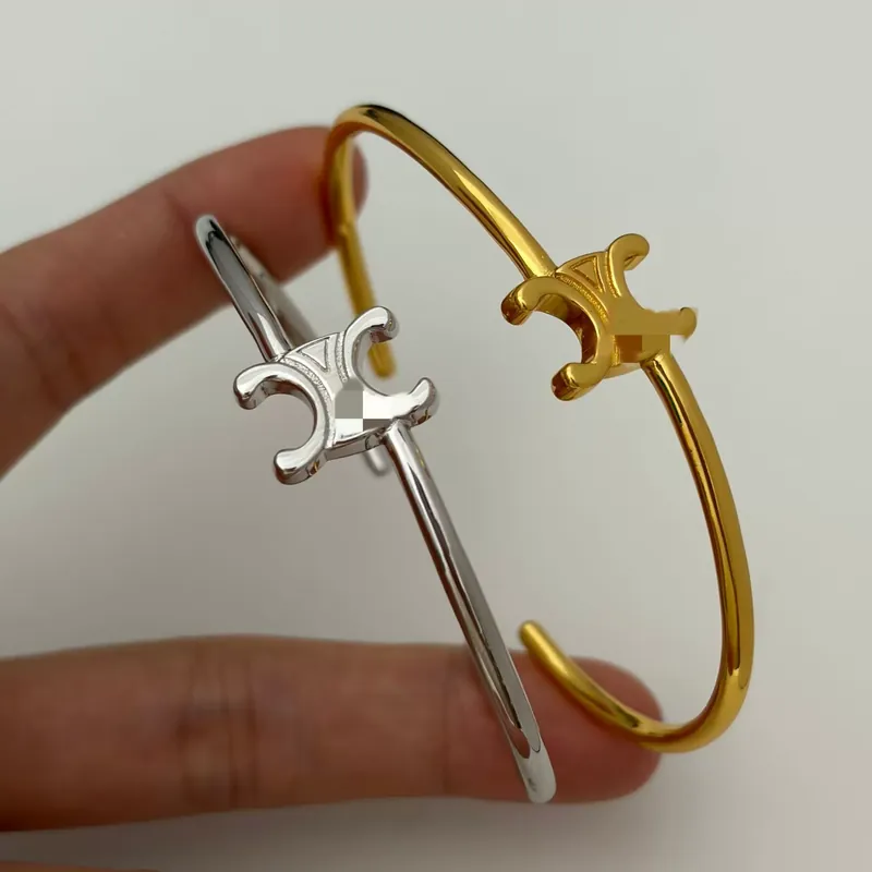 Titanium Steel Arc de Triomphe Asymmetric Open Bangle Minimalist