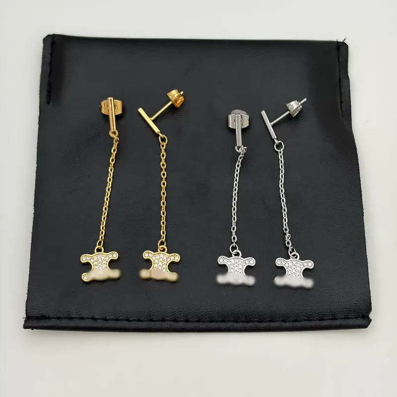 Zircon Tassel Long Earrings Light Luxury Drop Earrings