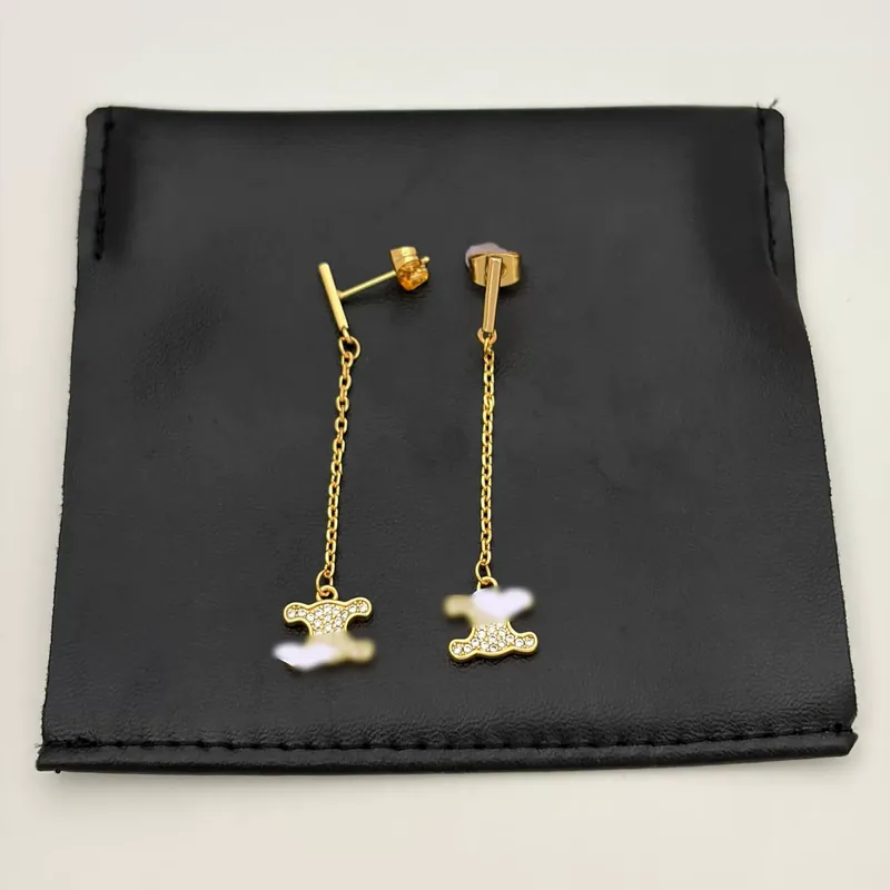 Zircon Tassel Long Earrings Light Luxury Drop Earrings