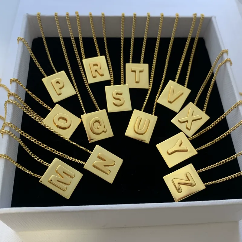 Gold Arc de Triomphe Cube Letter Necklace Choker