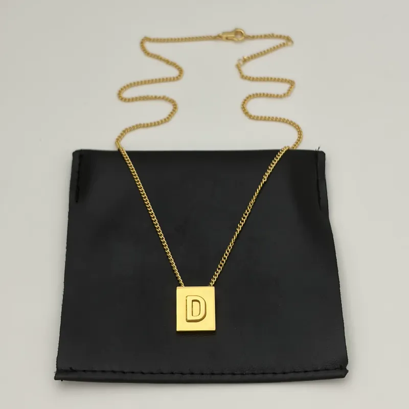 Gold Arc de Triomphe Cube Letter Necklace Choker