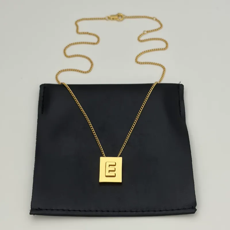Gold Arc de Triomphe Cube Letter Necklace Choker