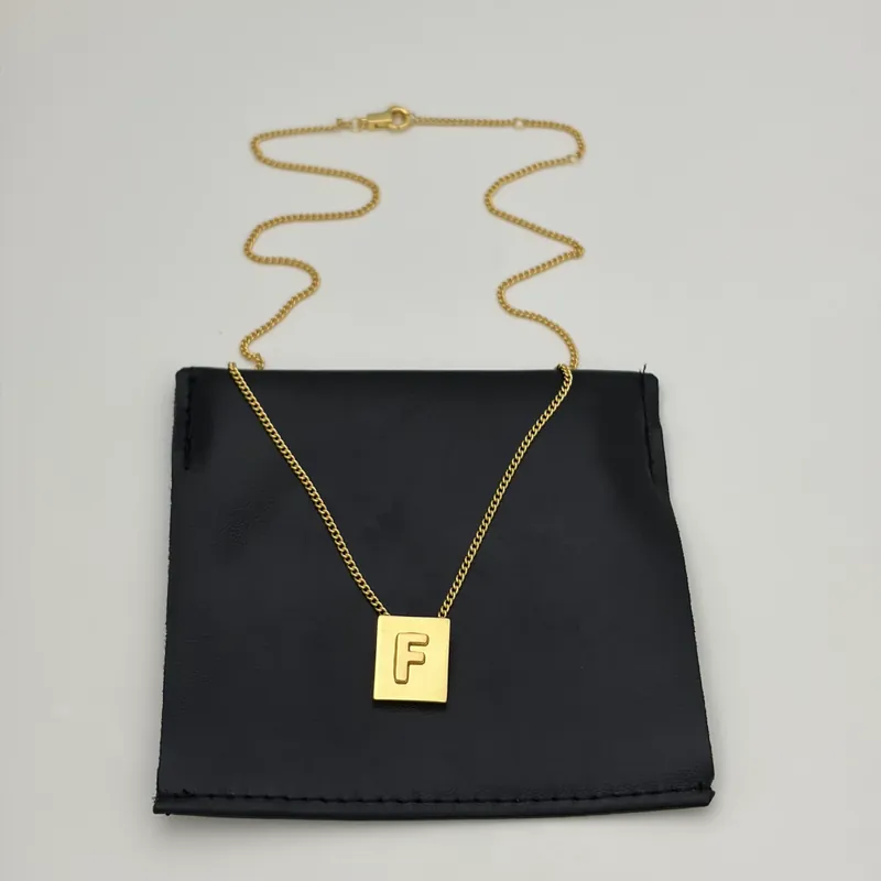 Gold Arc de Triomphe Cube Letter Necklace Choker