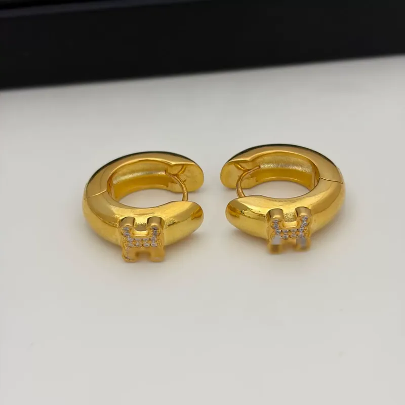 Zirkonia Triumphbogen Kreis Ohrringe Gold Plated Leichter Luxus
