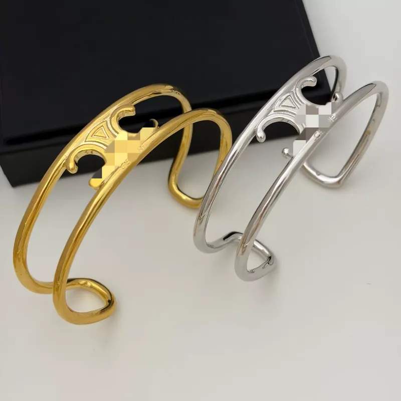 Titanium Steel Arc de Triomphe Double Layer Open Bangle Vintage
