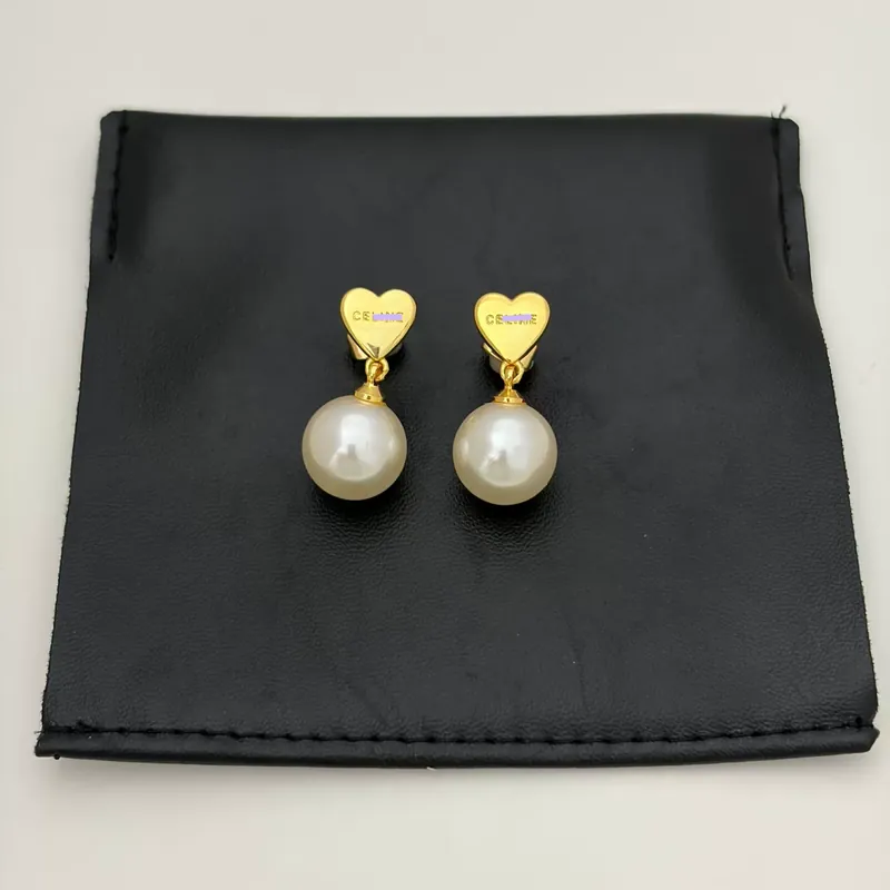 Pearl Heart Arc de Triomphe Drop Earrings French Elegant