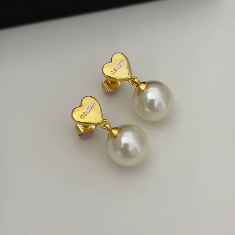 Pearl Heart Arc de Triomphe Drop Earrings French Elegant