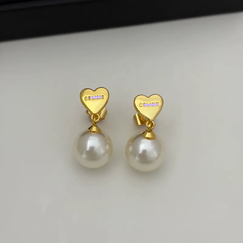 Pearl Heart Arc de Triomphe Drop Earrings French Elegant