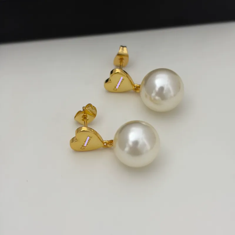 Pearl Heart Arc de Triomphe Drop Earrings French Elegant