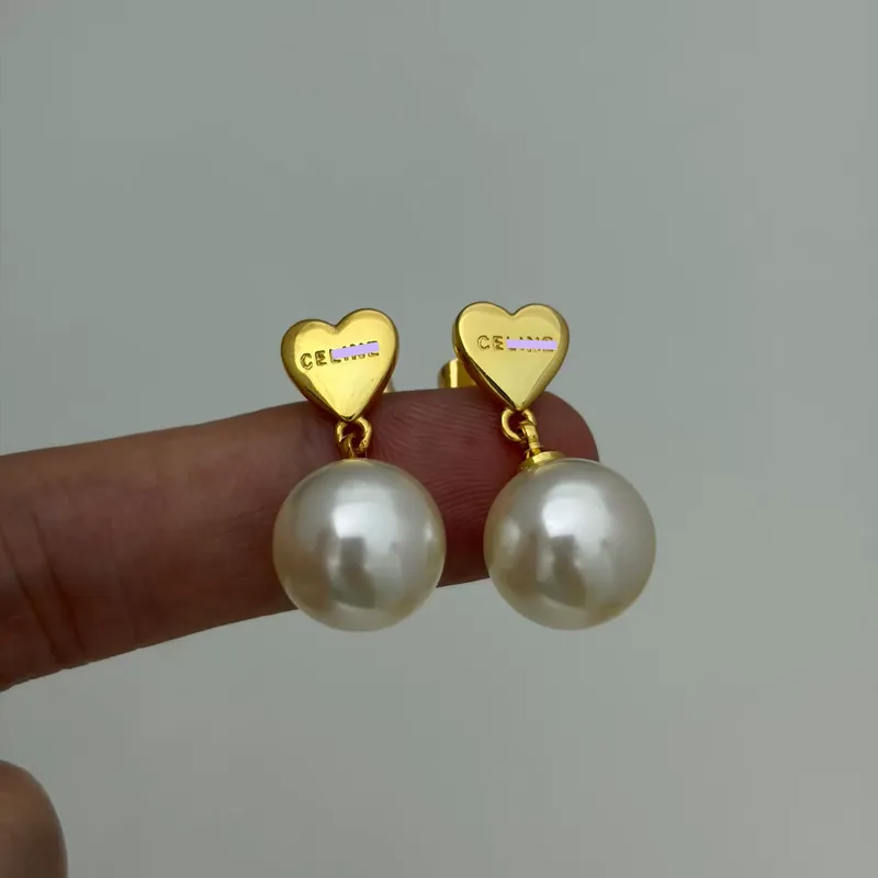 Pearl Heart Arc de Triomphe Drop Earrings French Elegant