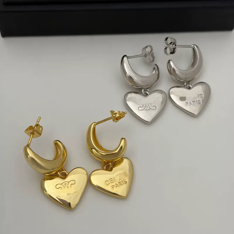 Heart Moon Boat Arc de Triomphe Earrings Vintage Pendant Necklace