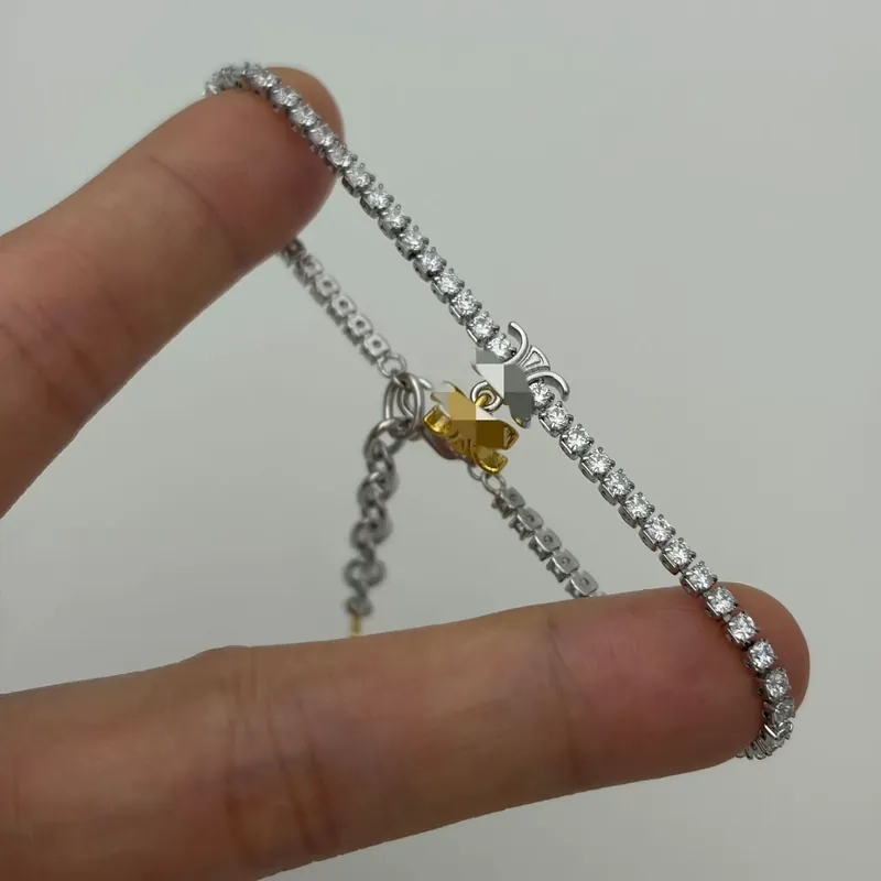 Zircon CEL Choker Necklace Light Luxury Set Bracelet
