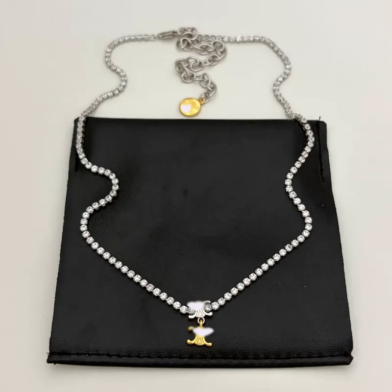 Zircon CEL Choker Necklace Light Luxury Set Bracelet