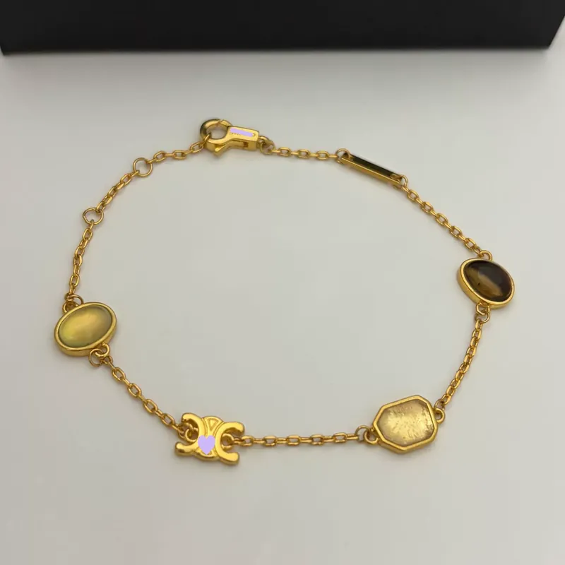Collier Arc de Triomphe en pierre rose avec bracelet œil de tigre, pierre naturelle