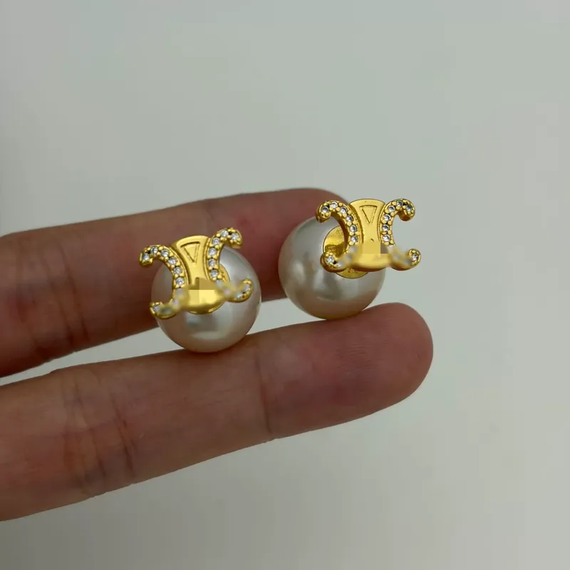 Pearl Zircon Stud Earrings Two-Way