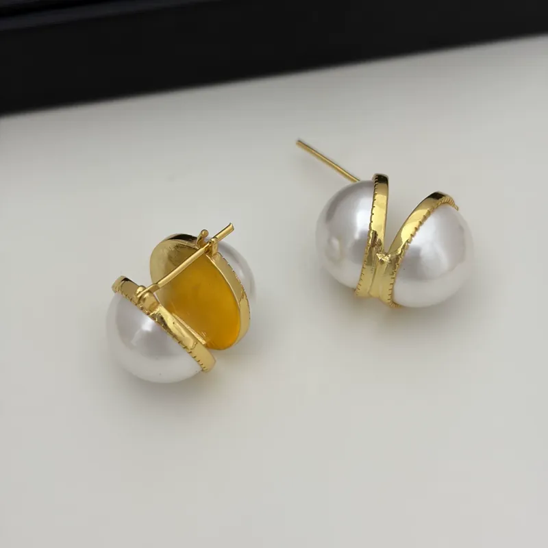 Pearl Earrings Double-Sided Design