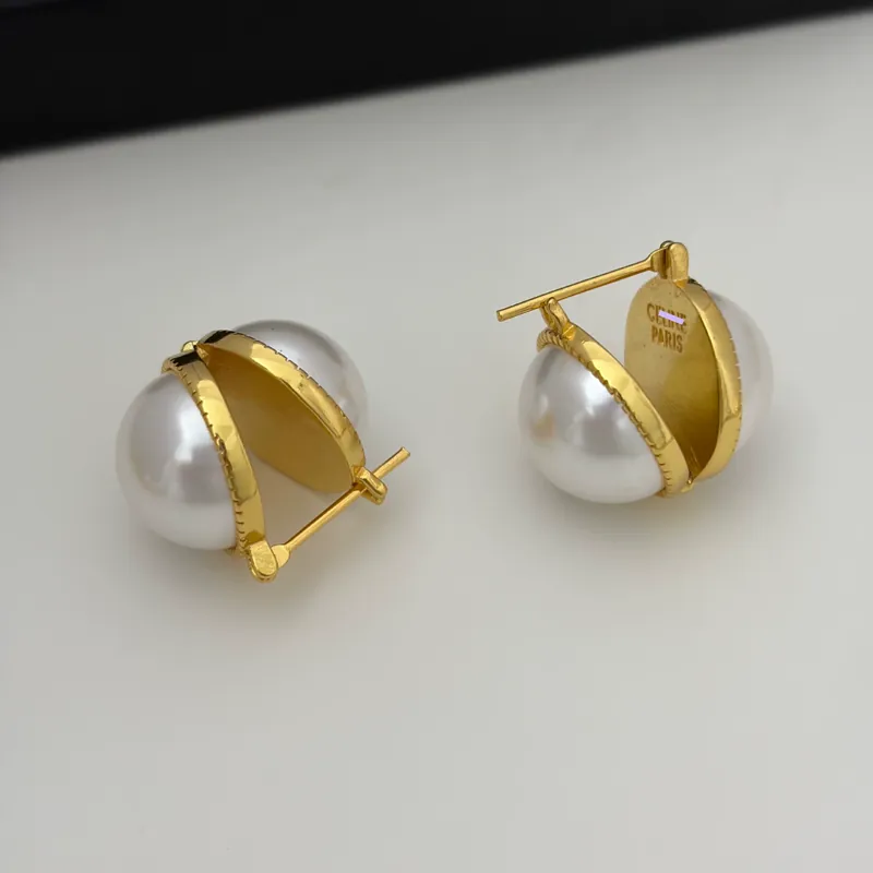 Pearl Earrings Double-Sided Design