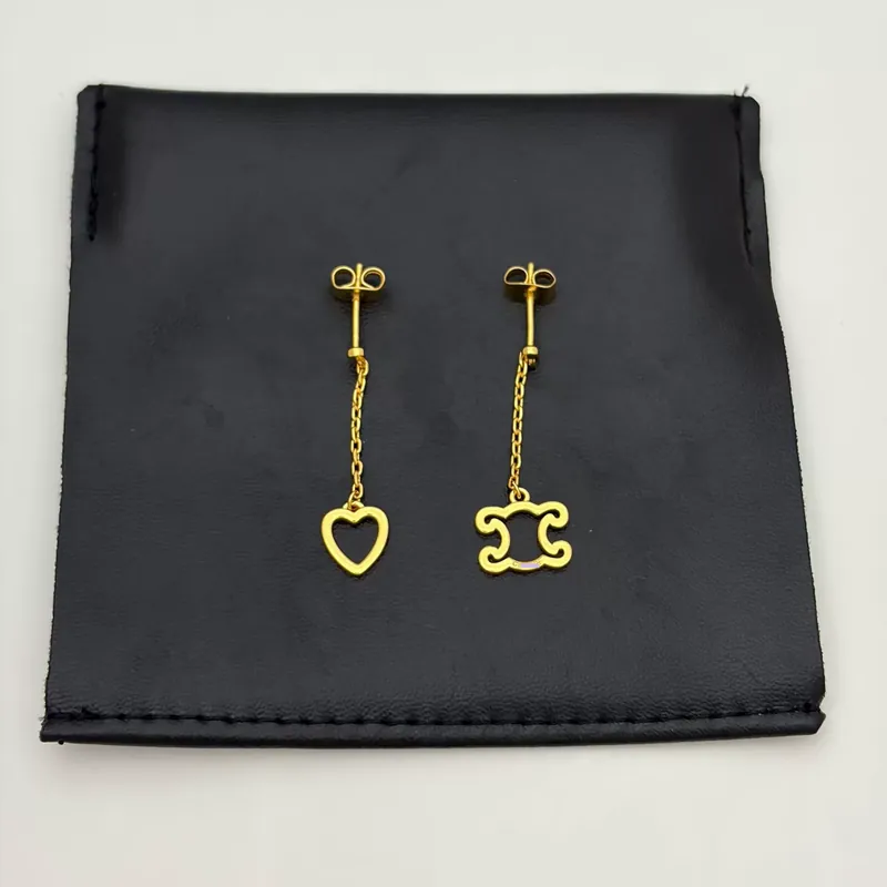 Heart Asymmetric Earrings Hollow