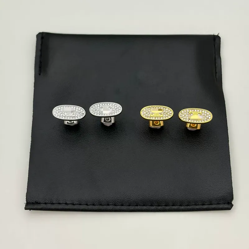 Oval Zircon Stud Earrings