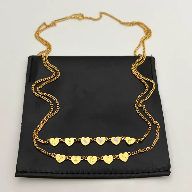 Heart Chain Necklace Bracelet Set
