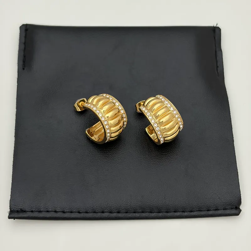 C-Shape Hoop Earrings Vintage