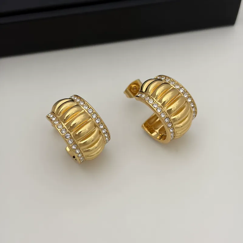 C-Shape Hoop Earrings Vintage
