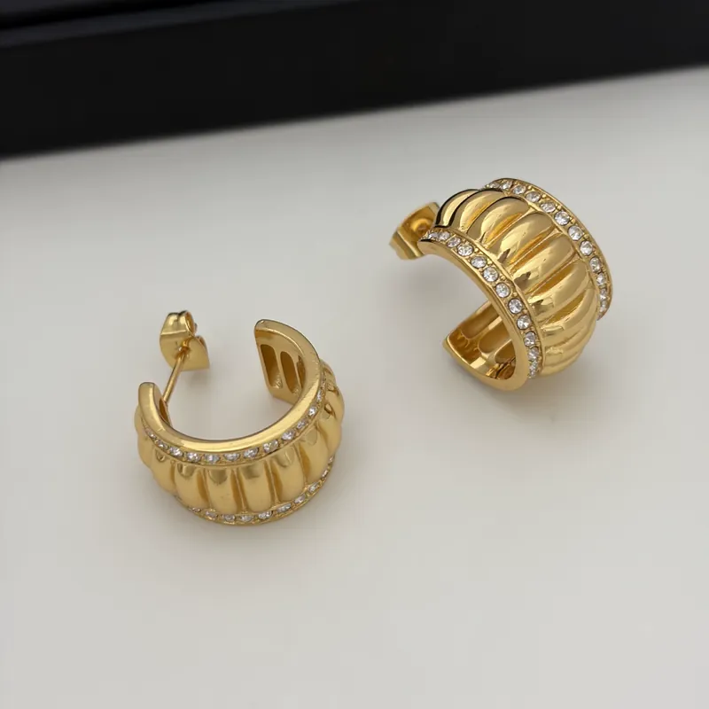 C-Shape Hoop Earrings Vintage