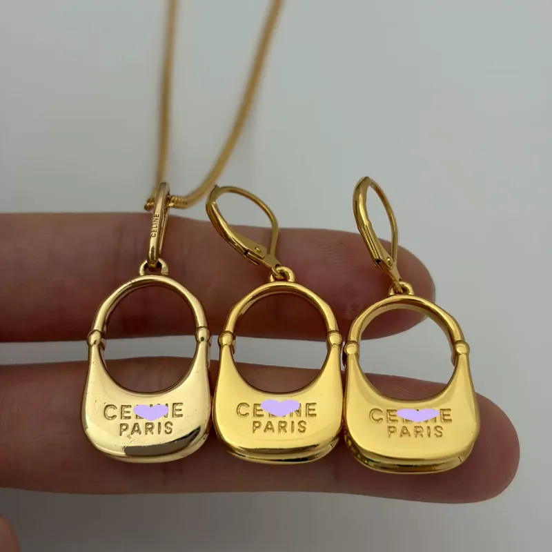 Gold Necklace Earrings Set Fashion