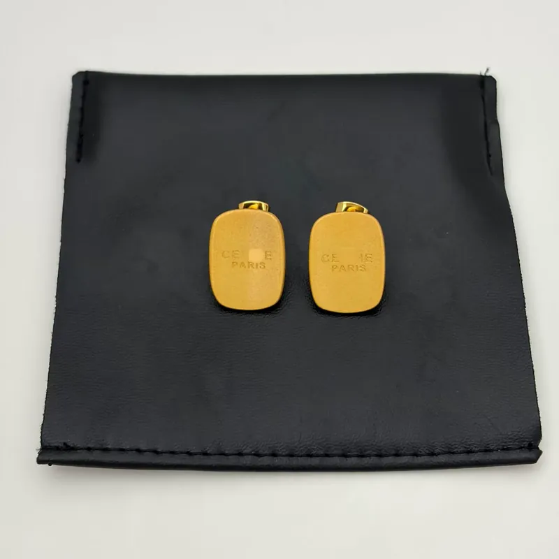 Letter Square Stud Earrings Minimalist