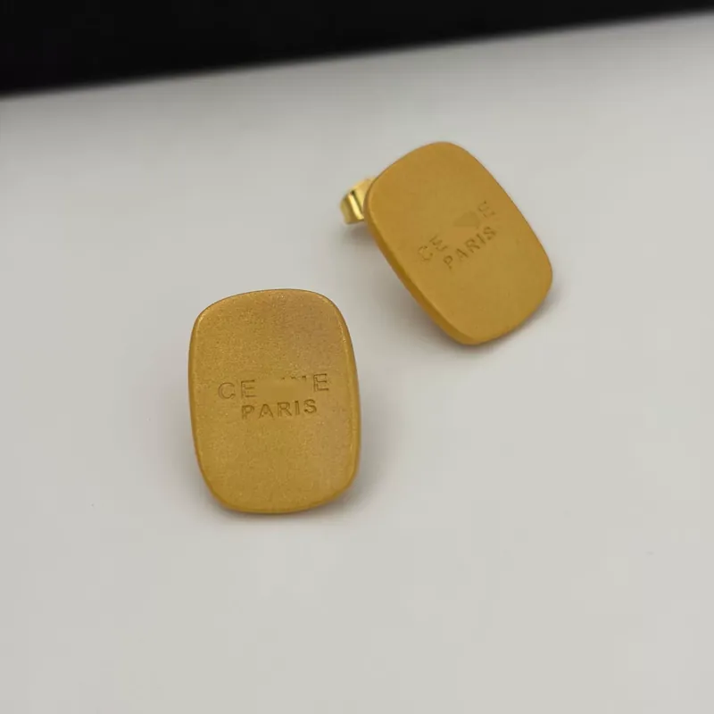 Letter Square Stud Earrings Minimalist