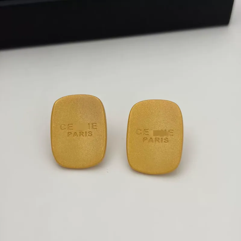 Letter Square Stud Earrings Minimalist