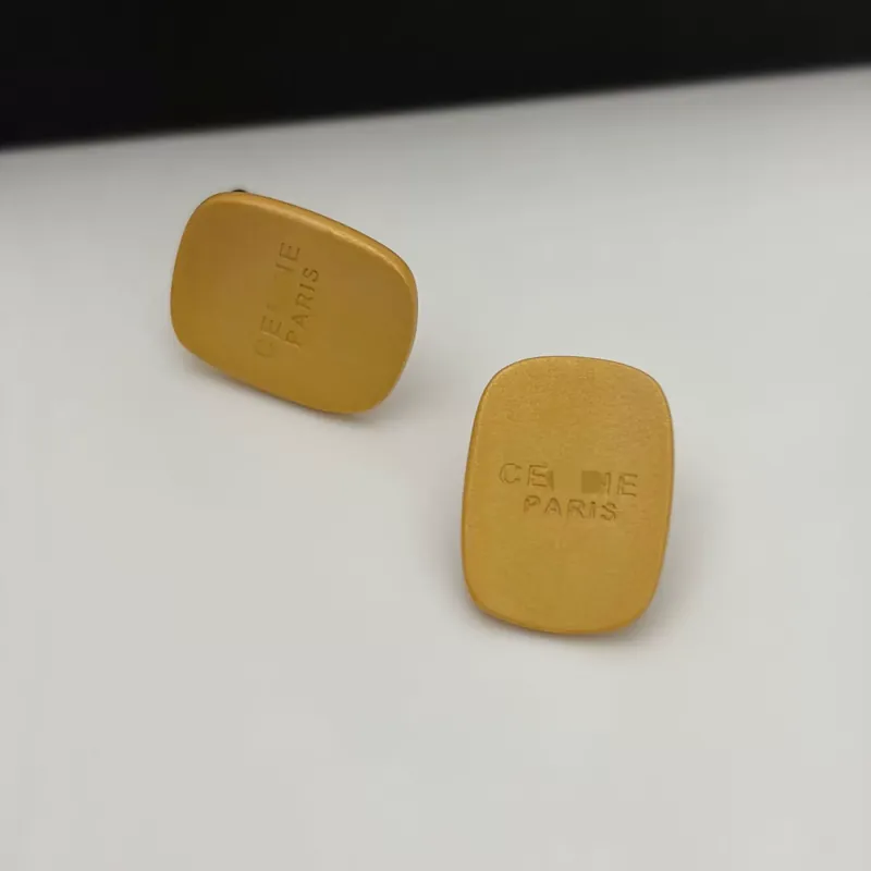 Letter Square Stud Earrings Minimalist